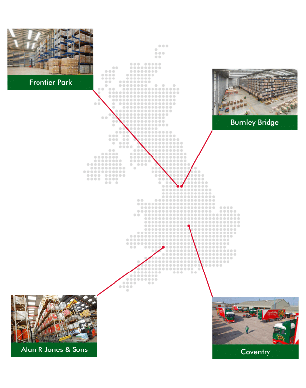 Locations for F&W warehouses