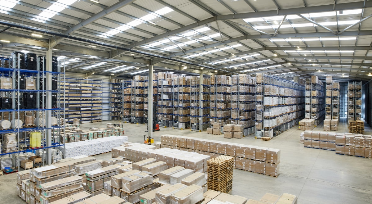 Warehouse full of boxes