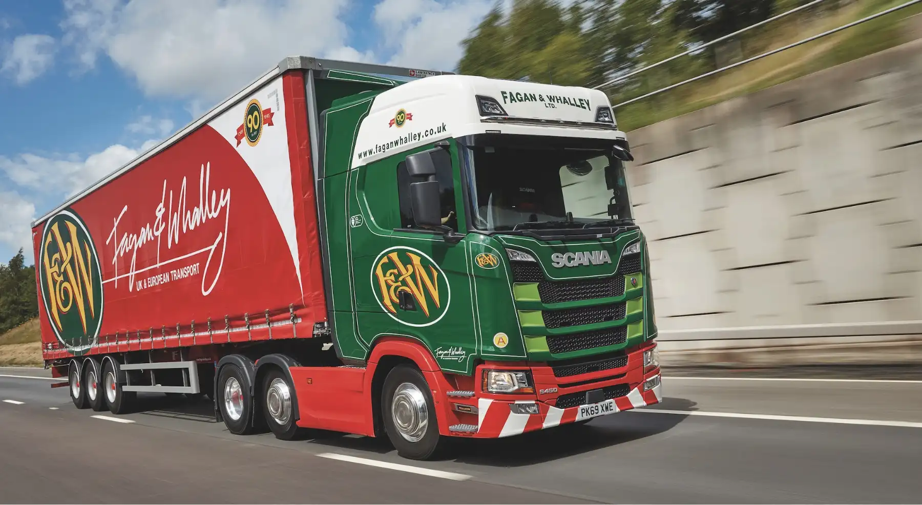 Fagan & whalley vehicle on the road to showcase distribution